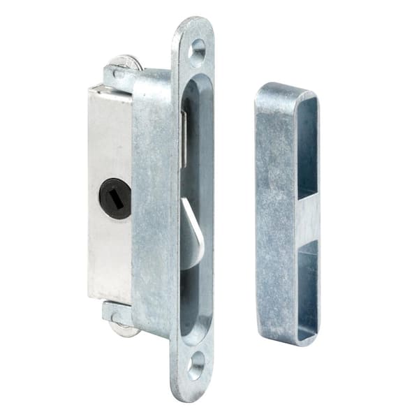 Prime-Line Mortise Lock, 3-7/8 in. Mounting Holes on Center, Aluminum Housing, 45 Degree Keyway, Round Faceplate