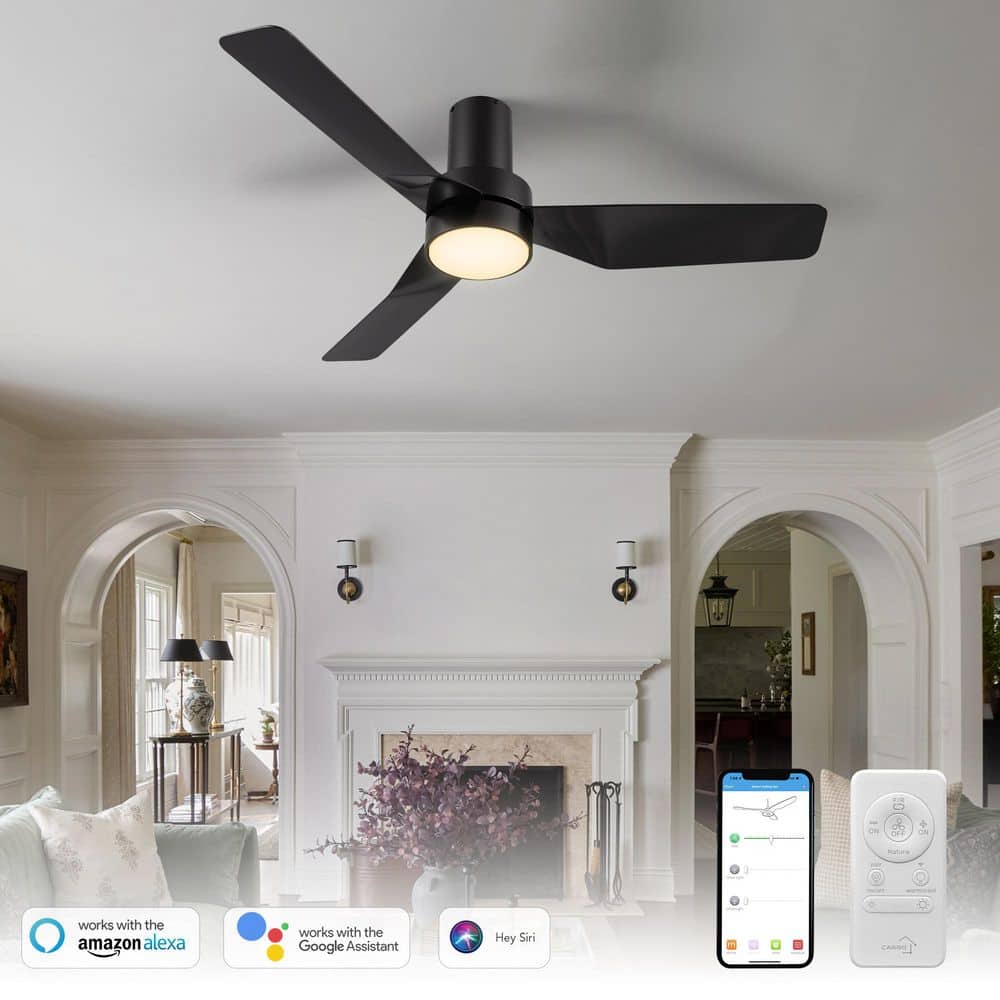 Barnet 44 in. Integrated LED Indoor Black Smart Ceiling Fan with Light and Remote, Works with Alexa and Google Home price history on PriceWatchPro