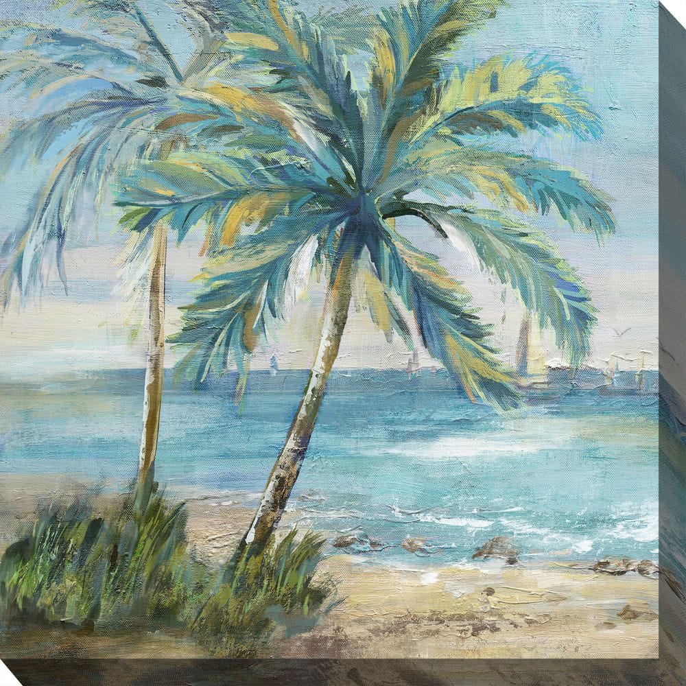 Coastal Palm No1 Outdoor Art 24 in. x 24 in.