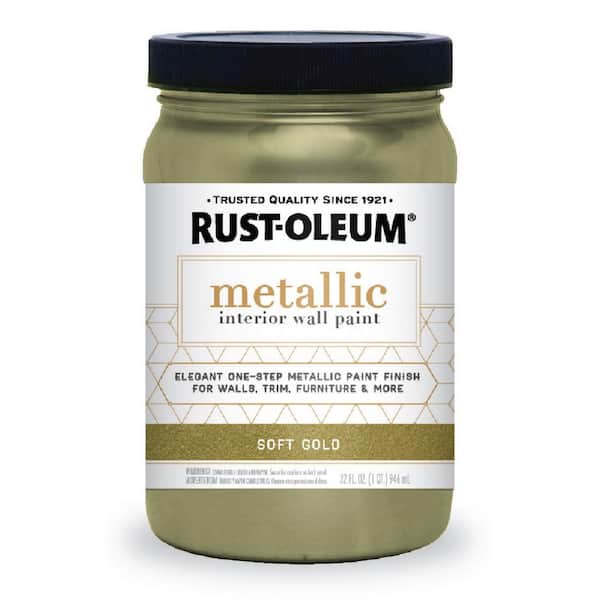 Rust-Oleum Specialty 1 qt. Soft Gold Metallic Interior Paint (2-Pack)