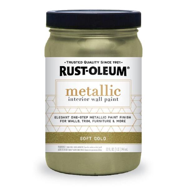 Rust-Oleum Specialty 1 qt. Soft Gold Metallic Interior Paint (2-Pack ...