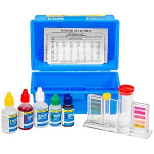 5 Way Swimming Pool Spa Water Chemical Test Kit Balancer For Chlorine Bromine pH Alkalinity