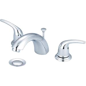 Accent 8 in. Widespread 2-Handle with Drain Bathroom Faucet in Polished Chrome