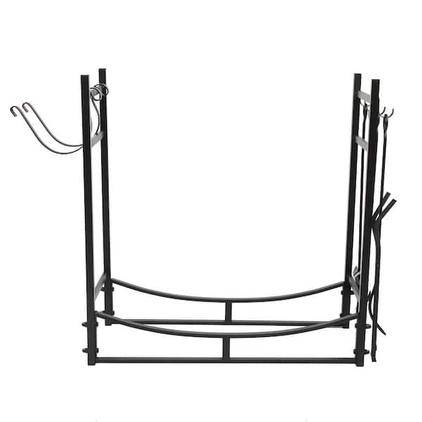 Karl home 30 in. Heavy-Duty Firewood Rack with Tools