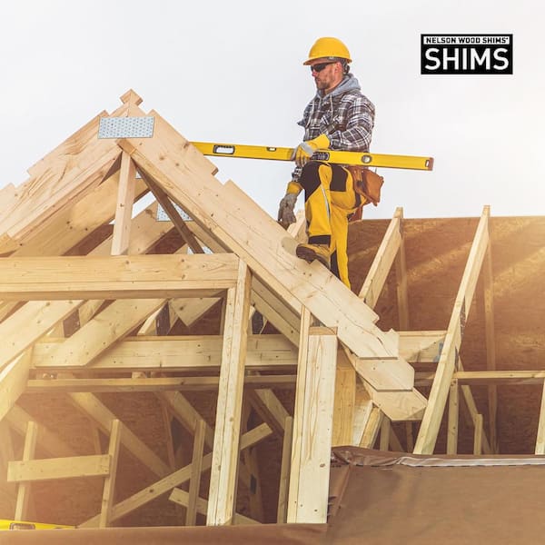 Afoxsos 8 in. Kiln Dried Wood Shims 120-Pack HDPH005OT077 - The