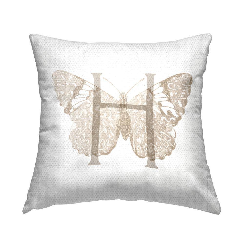 Butterfly Letter H Square Outdoor Throw Pillow price history on PriceWatchPro