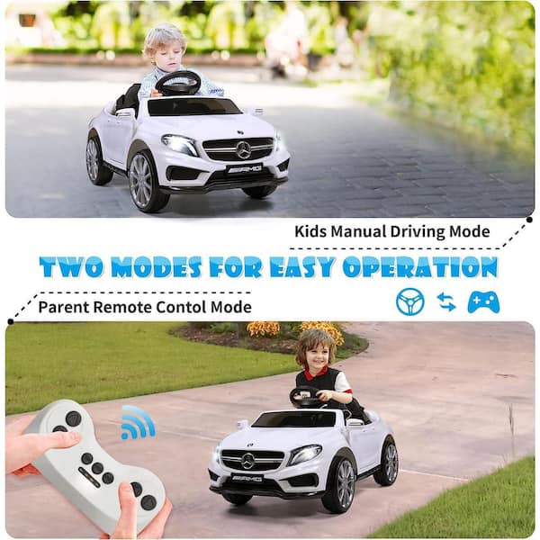 TOBBI 12-Volt Kids Car Ride On Licensed Mercedes-Benz Electric Vehicle with  LED Lights, Pink TH17Y0966 - The Home Depot