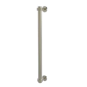 18 in. Center-to-Center Refrigerator Pull with Groovy Aents in Polished Nickel