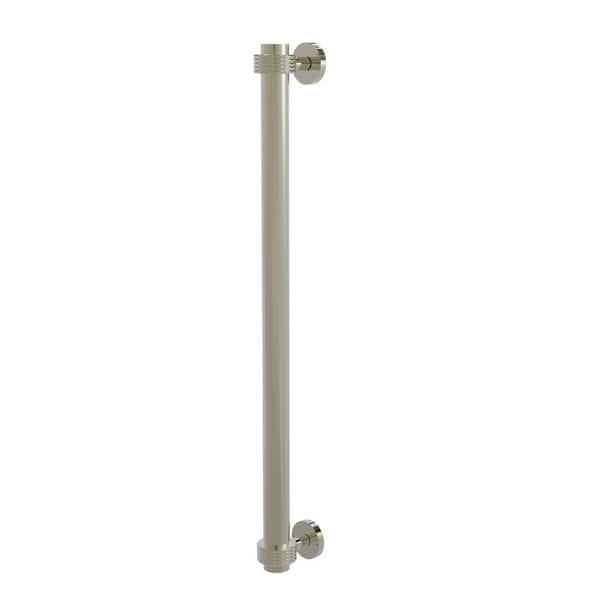 Allied Brass 18 in. Center-to-Center Refrigerator Pull with Groovy Aents in Polished Nickel