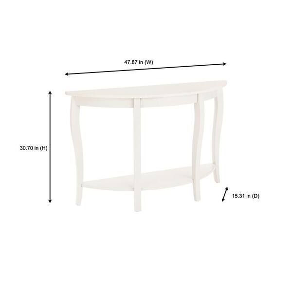 demilune table white