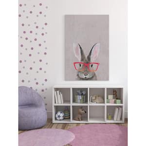 45 in. H x 30 in. W "Hare with Red Glasses" by Marmont Hill Canvas Wall Art