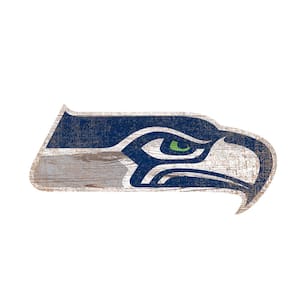 NFL Indoor Seattle Seahawks Distressed Logo Cutout Wood Sign