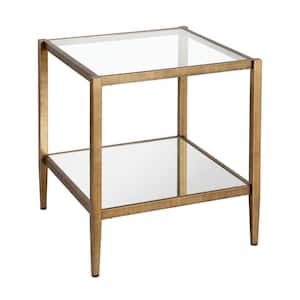 Hera Side Table Antique brass finish