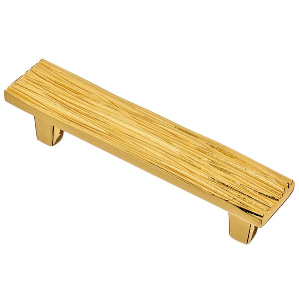 Wisdom Stone River 3 in. (76 mm) Center-to-Center Polished Gold Cabinet Bar Pull
