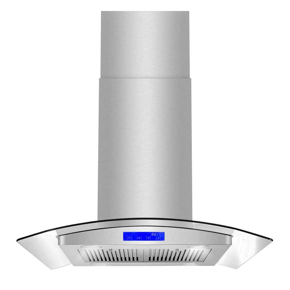 UPC 869369000065 product image for 30 in. Lumin Collection 380 CFM Ductless Island Range Hood, Soft Touch Controls, | upcitemdb.com