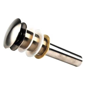 1.75 in. Push Pop-up Vessel Sink Umbrella Drain without Overflow in Brushed Nickel