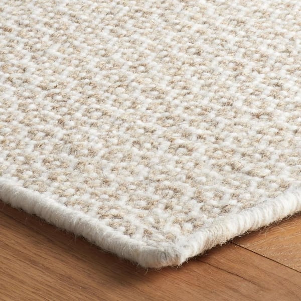 Honeycomb Handwoven Wool Natural 2 ft. x 3 ft. Indoor Area Rug