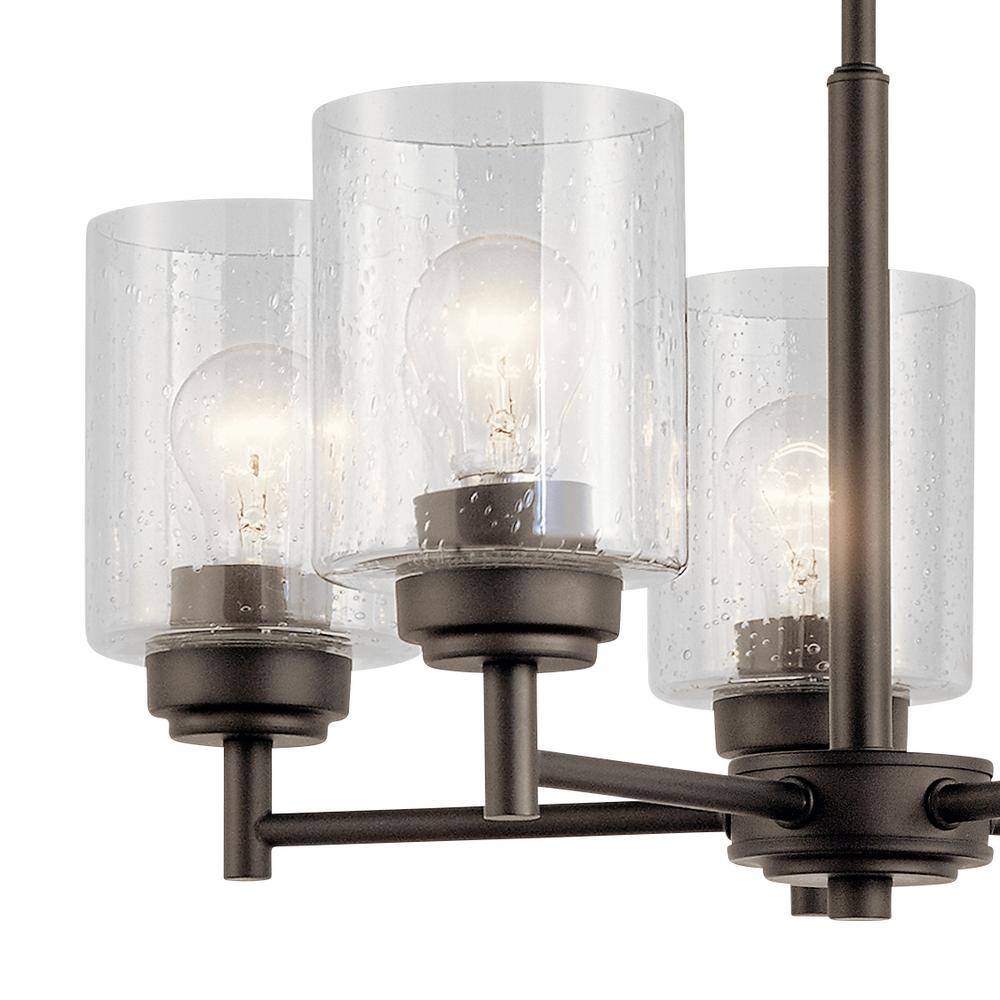 Winslow 5-Light Bronze Mini Chandelier with Clear Glass