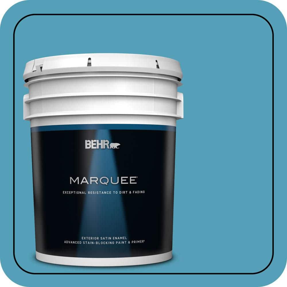 5 gal. #M480-5A North Pole Blue Satin Enamel Exterior Paint & Primer product image for price tracking