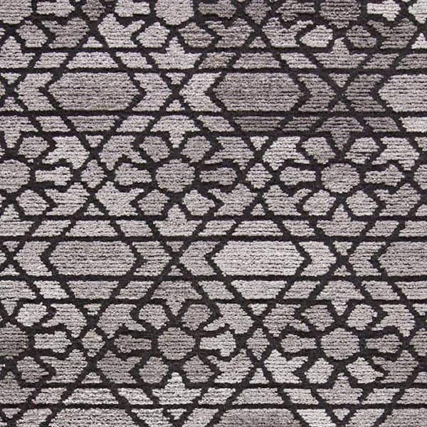 2 ft. x 8 ft. Black, Taupe Paisley Area Rug