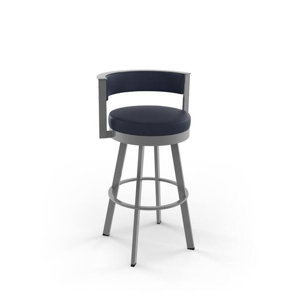 Amisco Browser 26 In Navy Blue Faux, Navy Blue Faux Leather Counter Stools