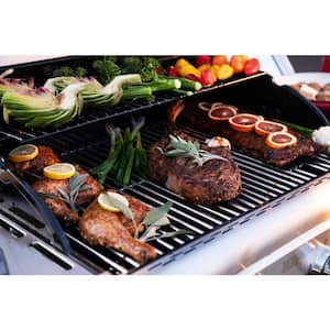 Revelry 4-Burner Propane Gas Grill in Stainless Steel with Side Burner and Smoker Box