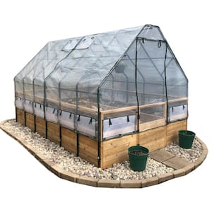 8 ft. x 12 ft. Cedar Garden in A Box with Greenhouse Cover