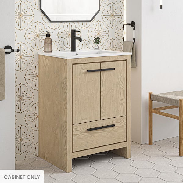 Swiss Madison Virage 18.3 in. W x 24 in. D x 33.46 in. H Bath Vanity Cabinet without Top in Brown