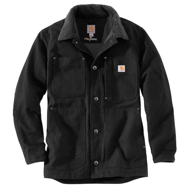 Carhartt Men's Regular Large Black Cotton Full Swing Chore