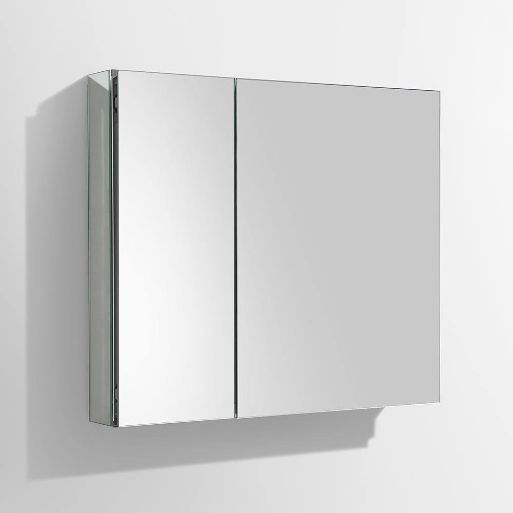 Modern Frameless Rectangular Surface Mount Medicine Cabinet Mirror