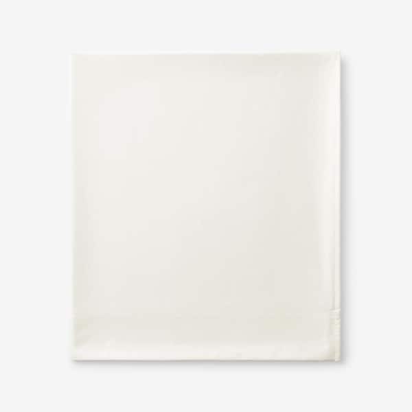 The Company Store Legends Hotel Supima Wrinkle-Free Extra Deep Ivory Cotton Oversized Queen Flat Sheet