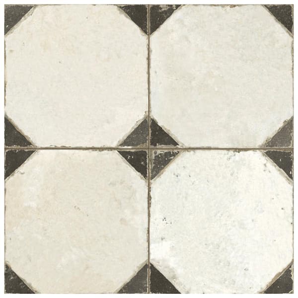 Merola Tile Kings Yard Nero 9 in. x 9 in. Ceramic Floor and Wall