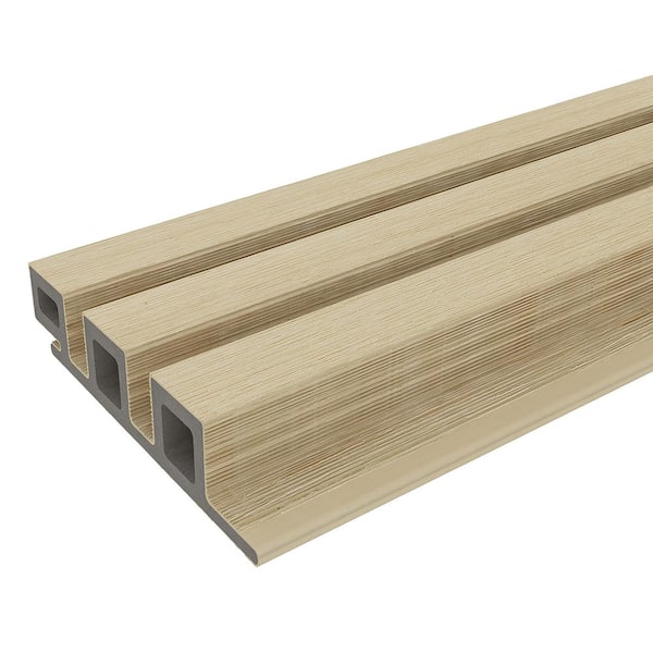 NewTechWood 4.8 in. x 192 in. European Siding System Composite Norwegian Board Siding in Japanese Cedar (14-Piece)