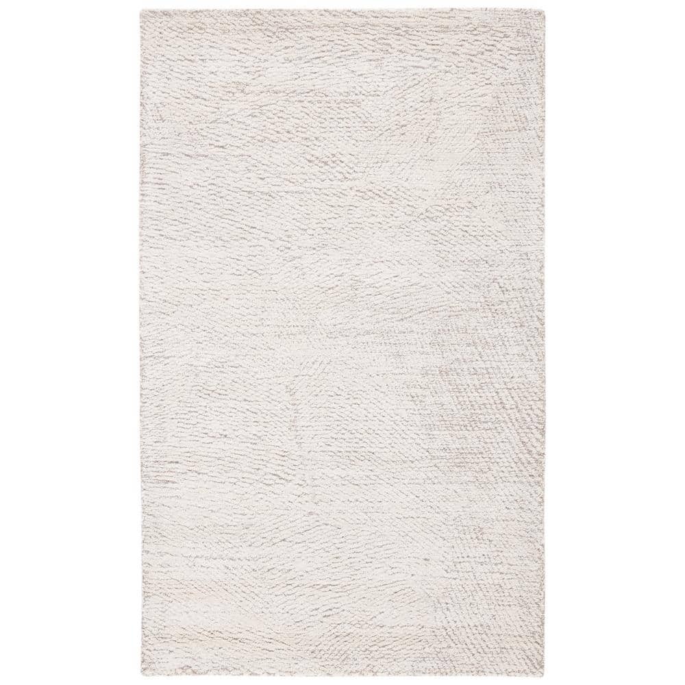 Ivory Floral Hand-Tufted Wool Accent Rug, 2' x 3'