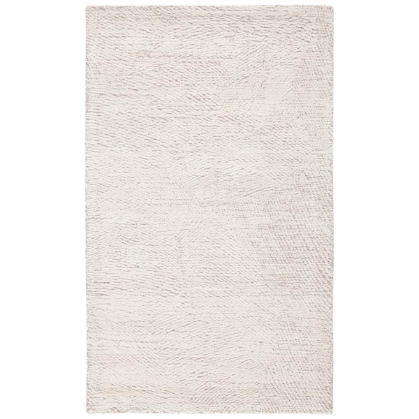 SAFAVIEH Metro Natural/Ivory 2 ft. x 3 ft. Solid Color Abstract Area Rug