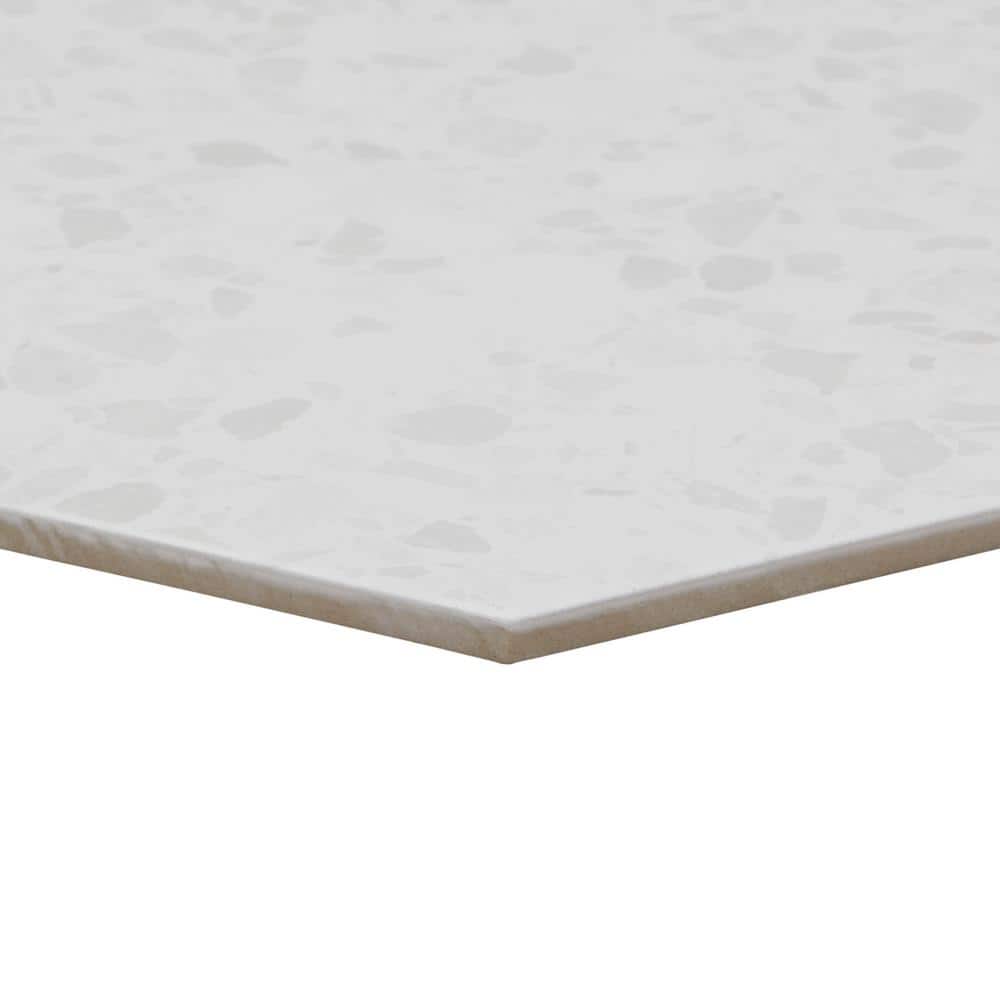 Malati White Matte Porcelain Hexagon Floor and Wall Tile