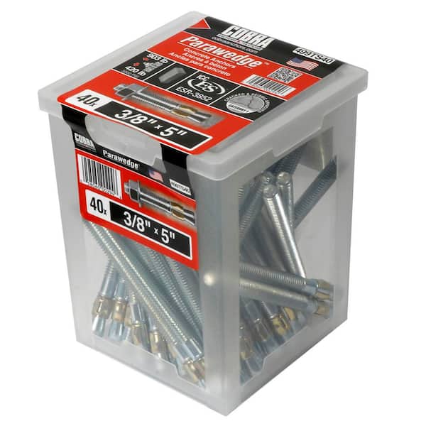 3/8 in. x 5 in. Wedge Anchor (40-Pack)