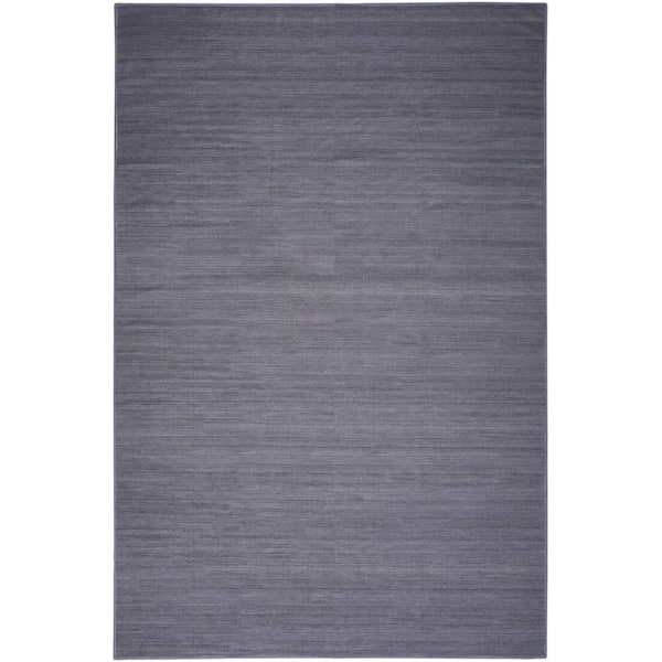 5 ft. x 7 ft. Navy Blue Abstract Washable Area Rug