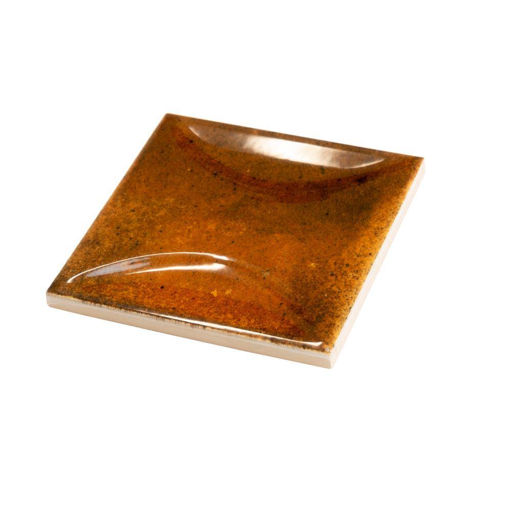Antiek 4'' x 4'' Glossy Red Ceramic Wall Tile