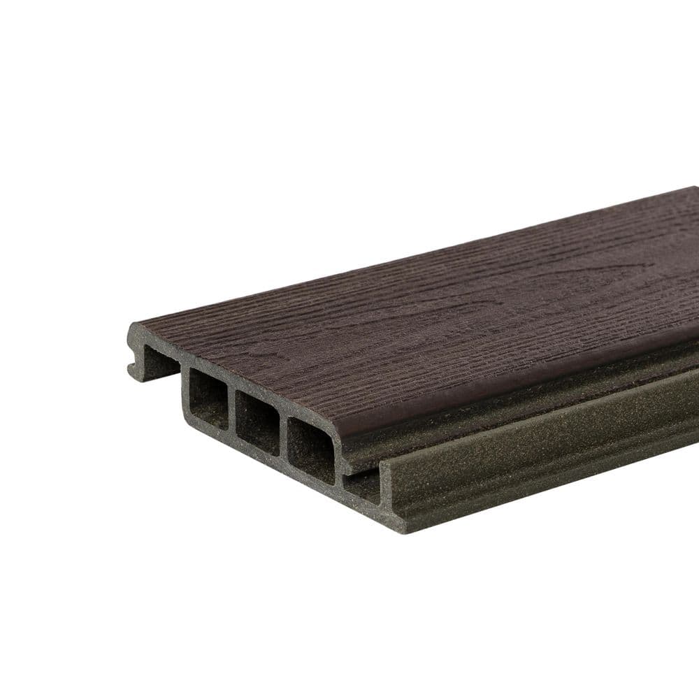 Water-Shedding 5.25 in. Black Walnut Composite Deck Board Sample price history on PriceWatchPro