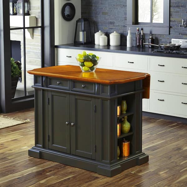 Americana Grey Kitchen Island With Drop Leaf