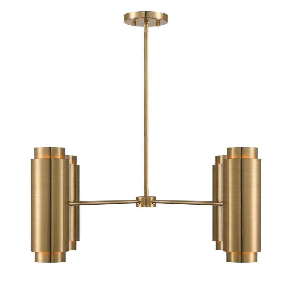Noble Brass 8-Light Adjustable Metal Chandelier