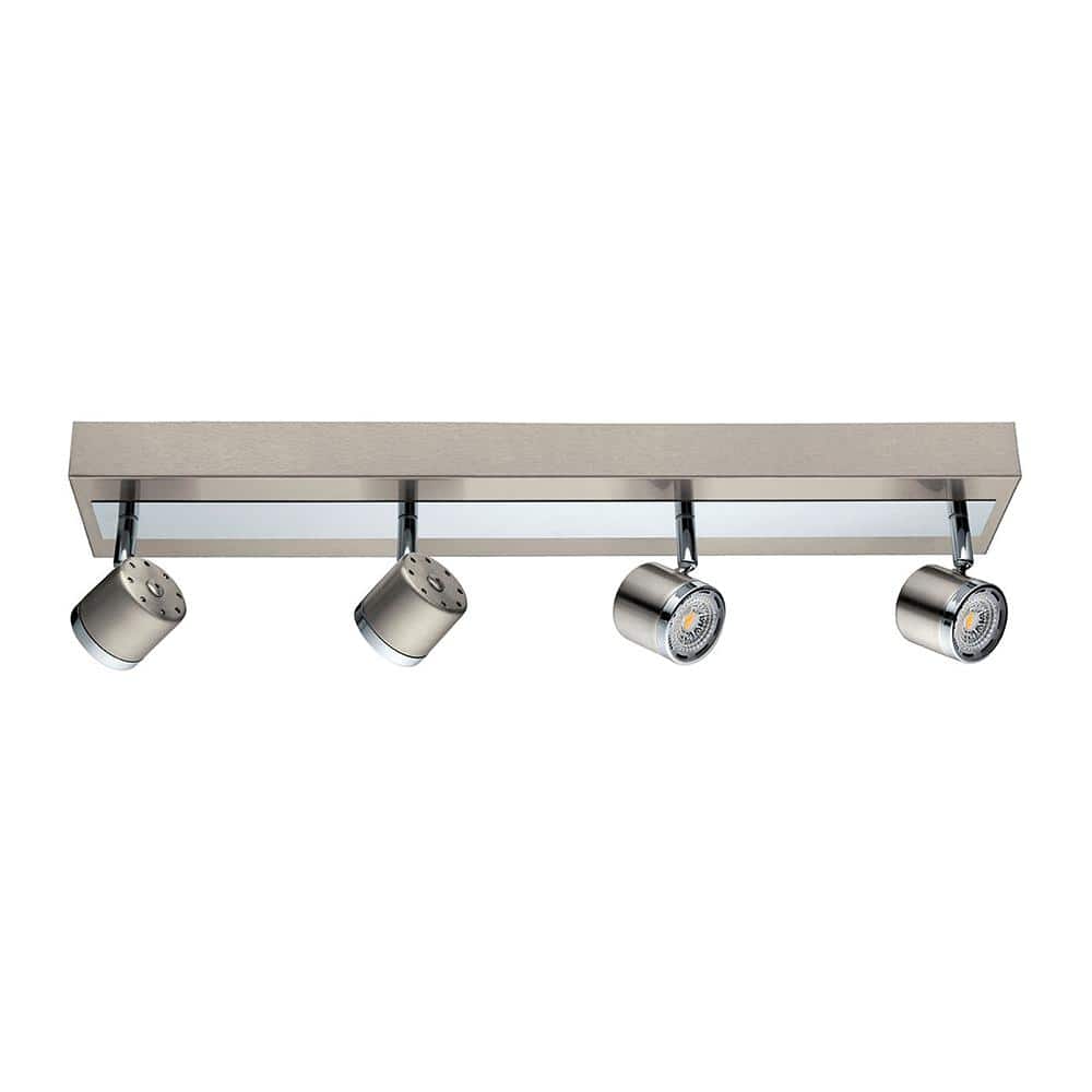 Pierino 2 ft. Satin Nickel and Chrome Integrated LED Track Lighting Kit wit