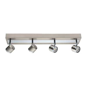 Pierino 2 ft. Satin Nickel and Chrome Integrated LED Track Lighting Kit with Adjustable Heads