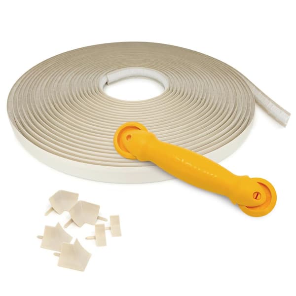 3/4 in. D x 3/4 in. W x 50 ft. L, Corner Molding Project Kit, Ivory (1-Pack)