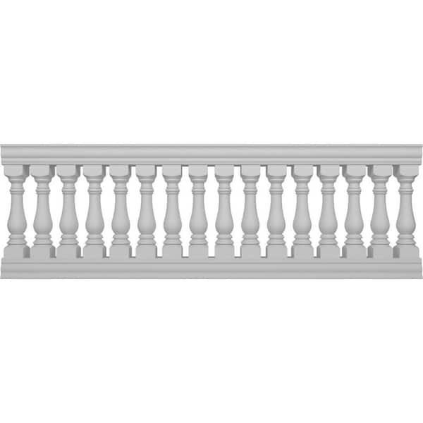 Ekena Millwork Fiberthane Bradford Balustrade 108 in. L x 38 in. H Fiberglass Railing Kit