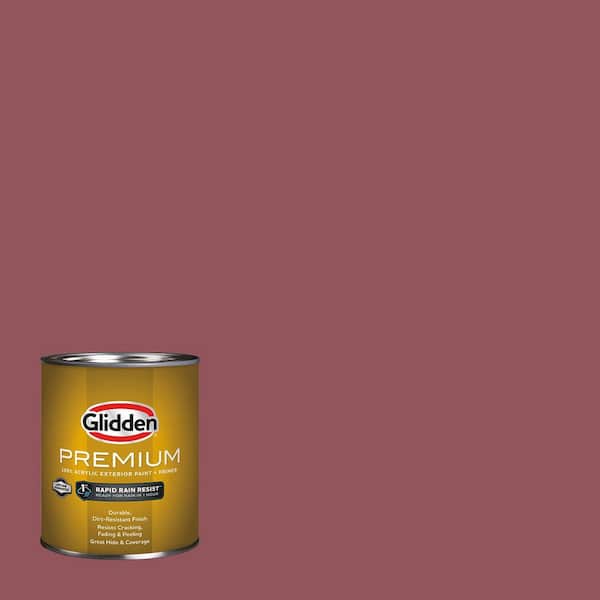 Glidden Premium 1 qt. PPG1052-6 Mesa Red Semi-Gloss Exterior Latex