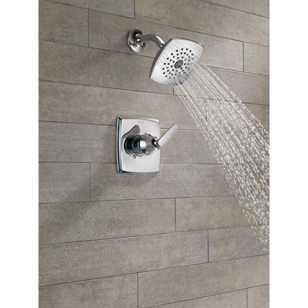Chrome Modern Single-Function Shower Faucet Set with Pressure-Balancing Valve