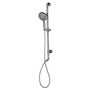 AquarBar 5-Spray Multi-Function Wall Bar Shower Kit with Hand Shower in Brushed Nickel