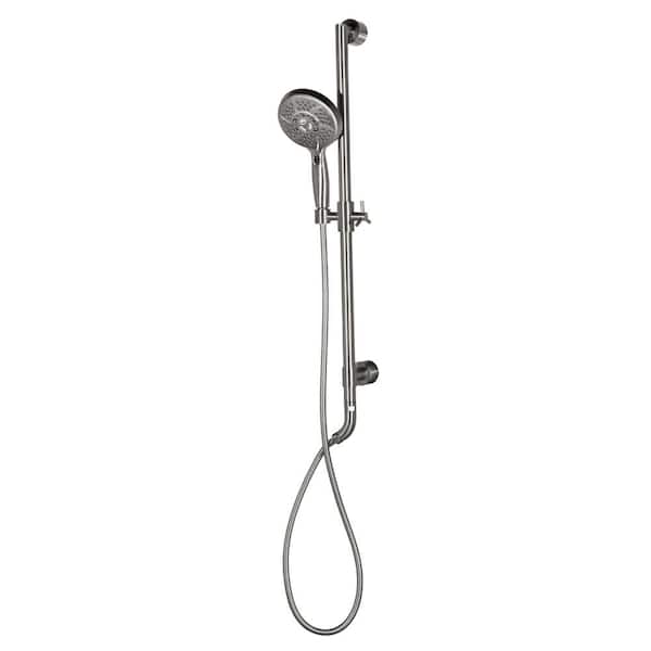 PULSE Showerspas AquarBar 5-Spray Multi-Function Wall Bar Shower Kit with Hand Shower in Brushed Nickel